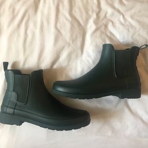 Dark green Hunter boots